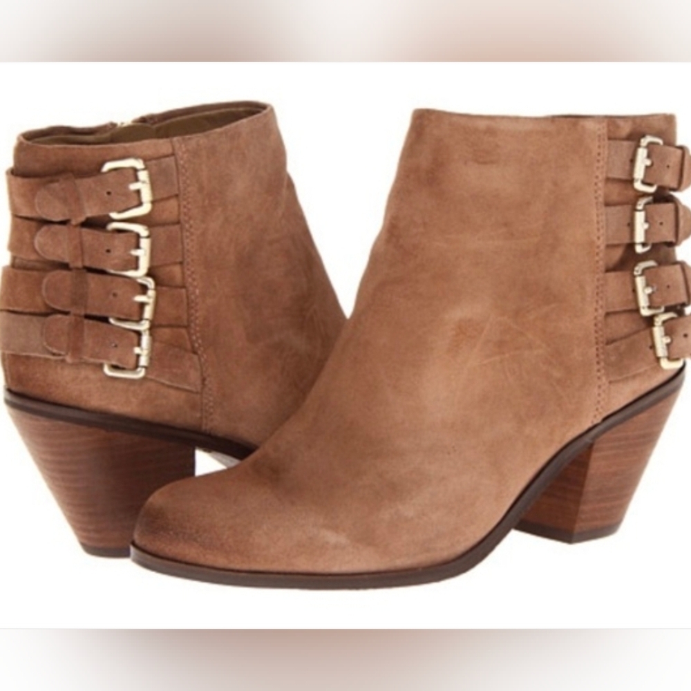 Sam Edelman Lucca Ankle Boots Beach Suede Color Size 7.5 New in Box